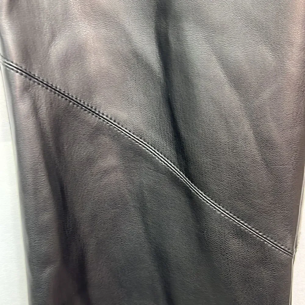Free People Black Vegan Leather pants jeans size 6 NWT